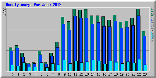 Hourly usage for June 2012