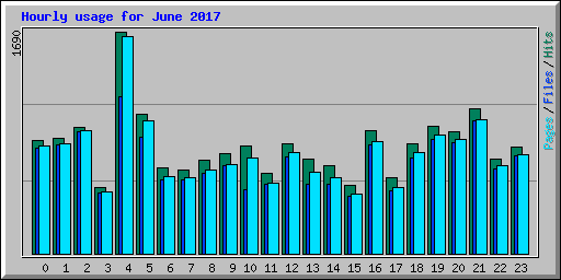 Hourly usage for June 2017